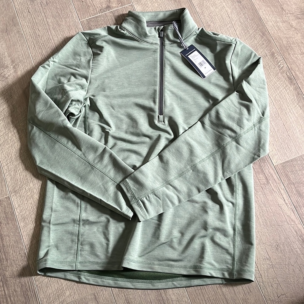Vineyard Vines x Jim Nantz 1/4 zip sage green pullover.  New with tags!
